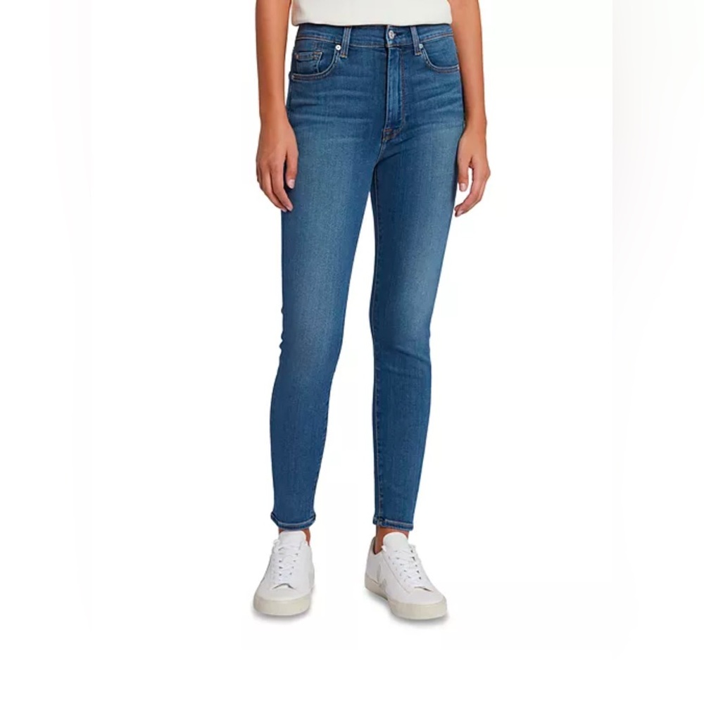 7 for All Mankind Medium Wash Skinny Jeans